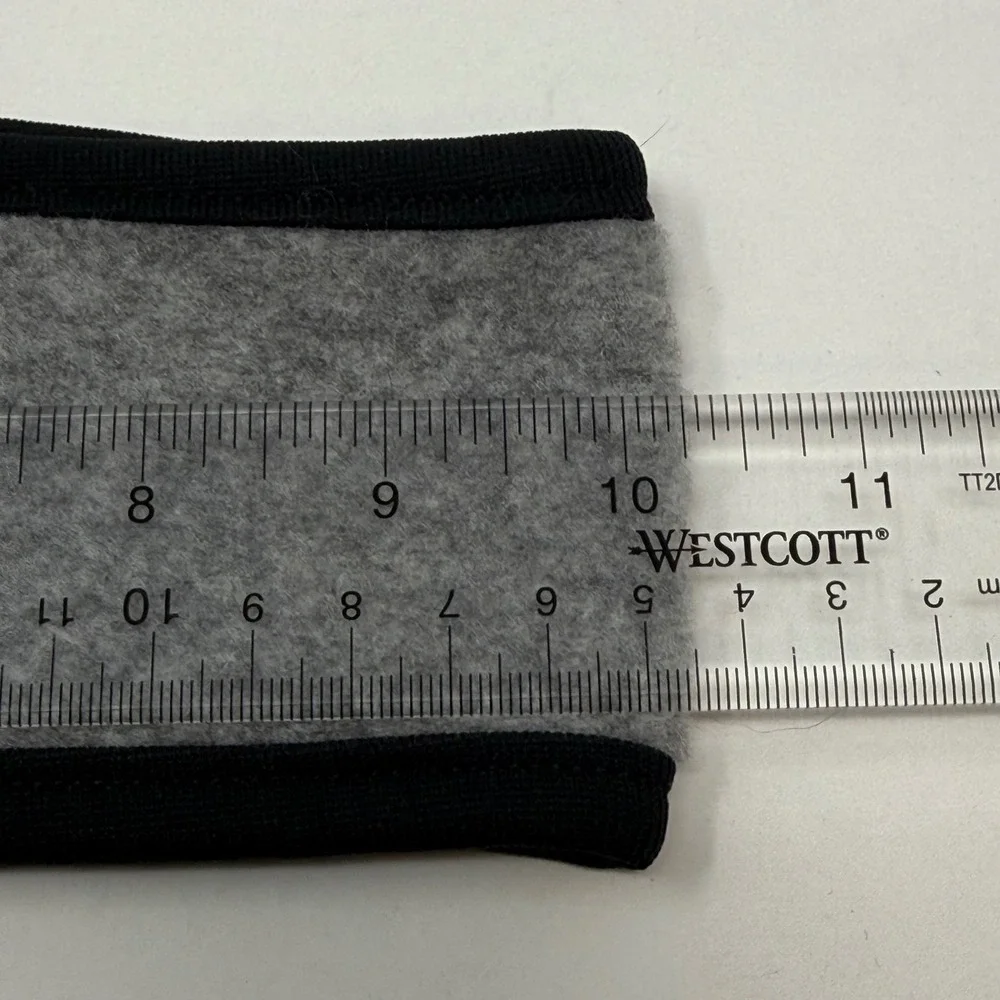 REI Fleece Ear Warmer Headband Grey Black S4766 One Size Made in USA Mens Womens